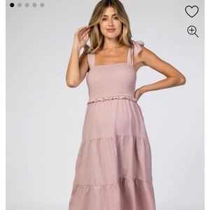 Pink blush maternity dress